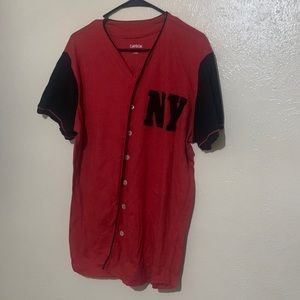 Mens size L Carbon NY baseball jersey